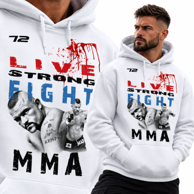 BLUZA Z KAPTUREM SPORTY WALKI  LIVE FIGHT